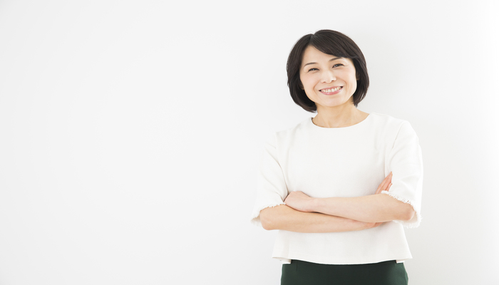 笑顔の女性