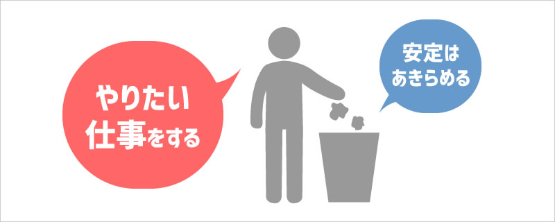安定を捨てる