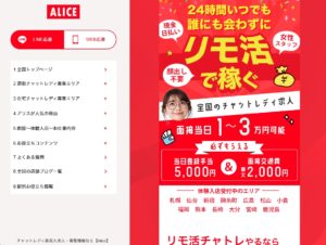 アリス（チャットレディ代理店）を独自取材！特徴や実態を徹底レポート