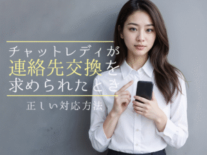 チャットレディが連絡先交換を求められたときの正しい対応方法